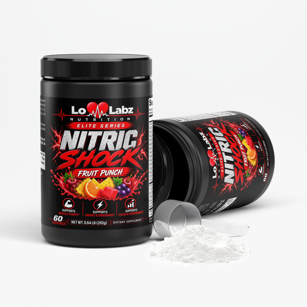 Lo Labz Nutrition Elite Series: Nitric Shock Pre-Workout Powder (Fruit Punch)