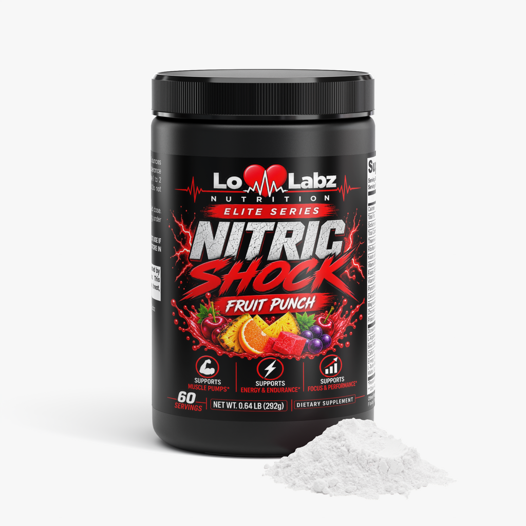 Lo Labz Nutrition Elite Series: Nitric Shock Pre-Workout Powder (Fruit Punch)
