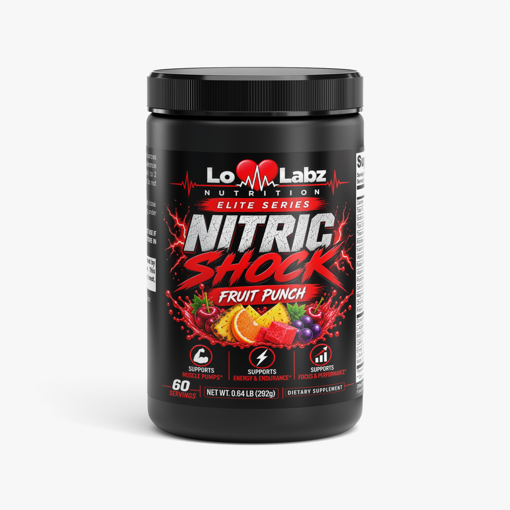 Lo Labz Nutrition Elite Series: Nitric Shock Pre-Workout Powder (Fruit Punch)