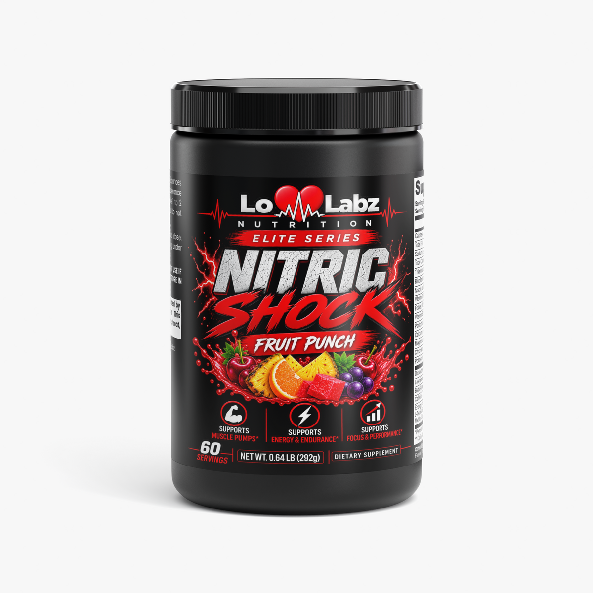 Lo Labz Nutrition Elite Series: Nitric Shock Pre-Workout Powder (Fruit Punch)