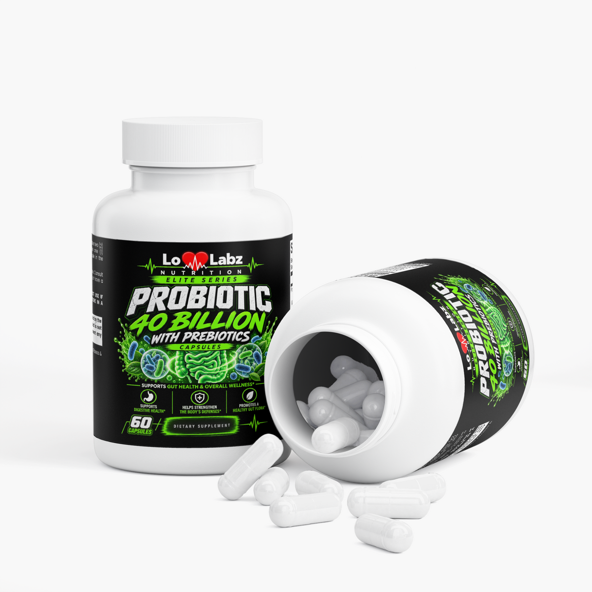 Lo Labz Nutrition Elite Series: Probiotic 40 Billion with Prebiotics