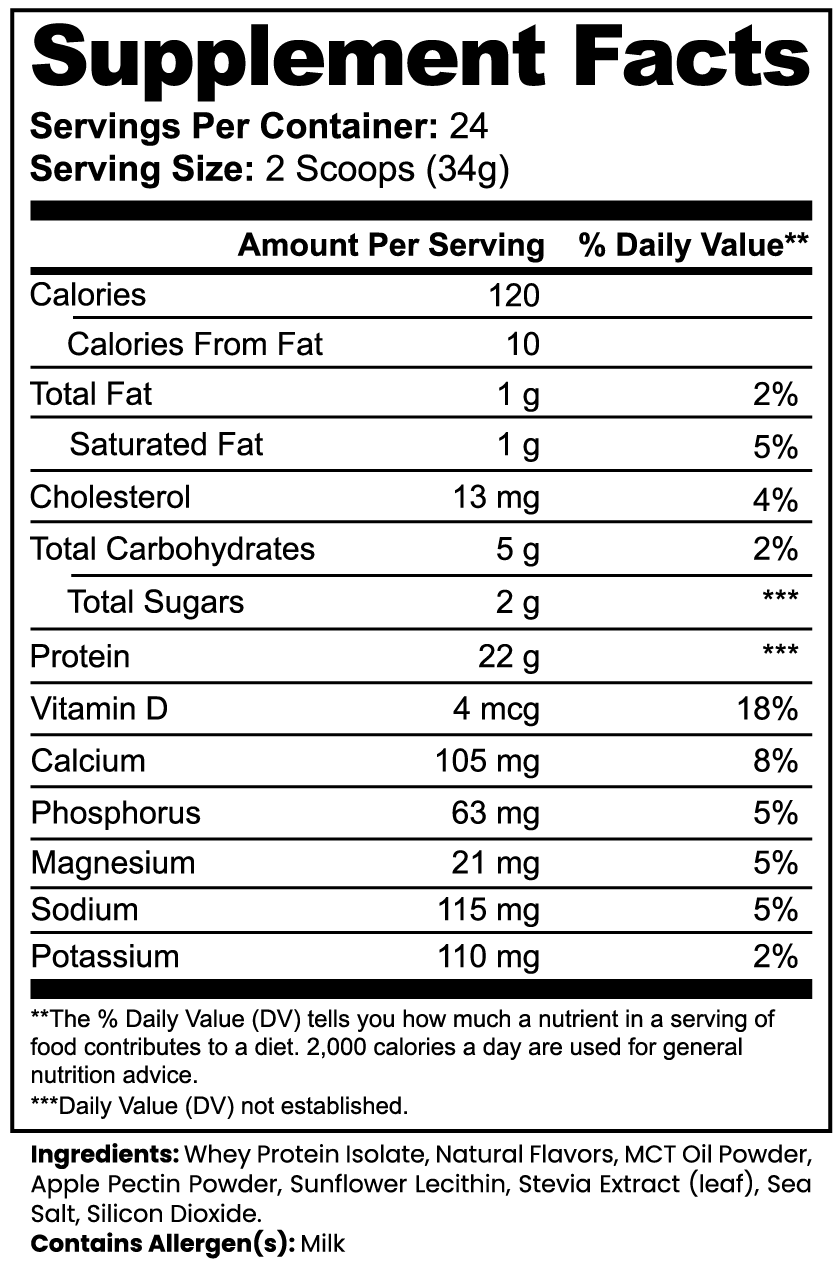 Lo Labs Nutrition Elite Series: Advanced 100% Whey Protein Isolate (Vanilla)