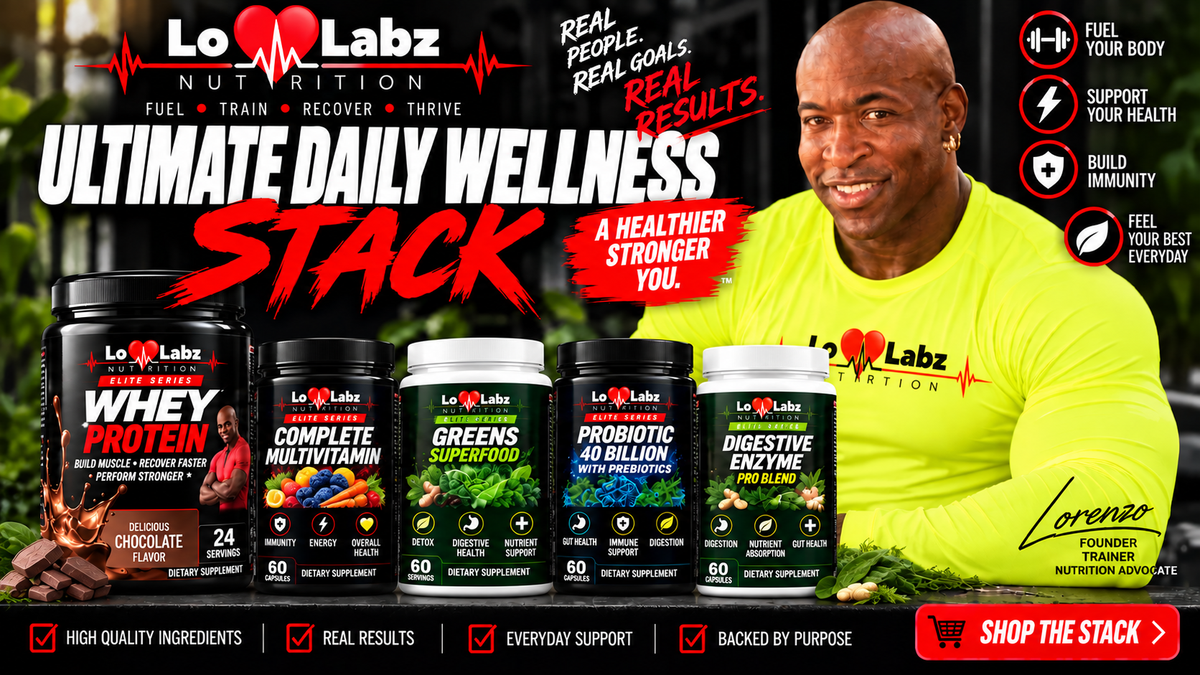Lo Labz Nutrition: Ultimate Daily Wellness Stack - Chocolate Whey